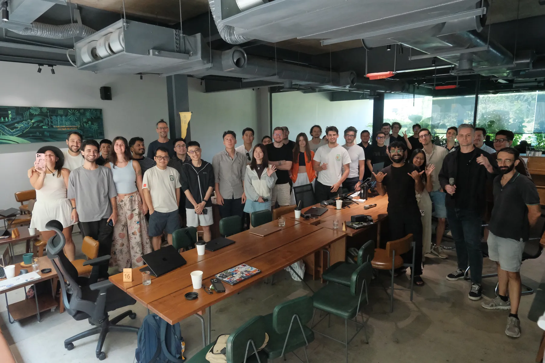The crowd gathered at a Frontier Club AI Meetup