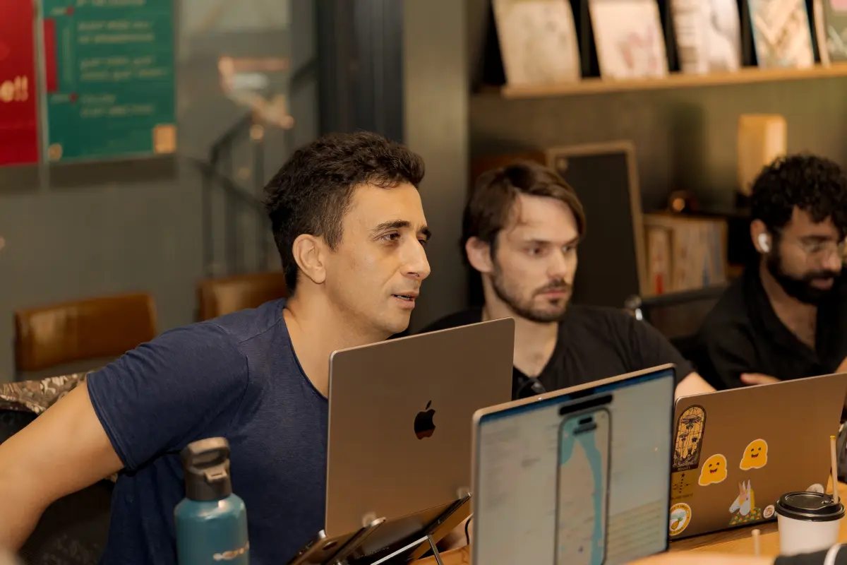 Pair programming during a build night
